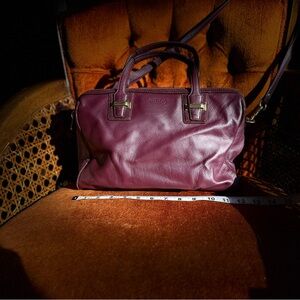 Coach Burgundy Leather Satchel